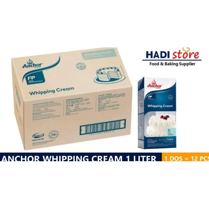 

Sale [Grosir] Anchor Whipping Whip Cream 1 Carton, Dus 12 X 1 Liter