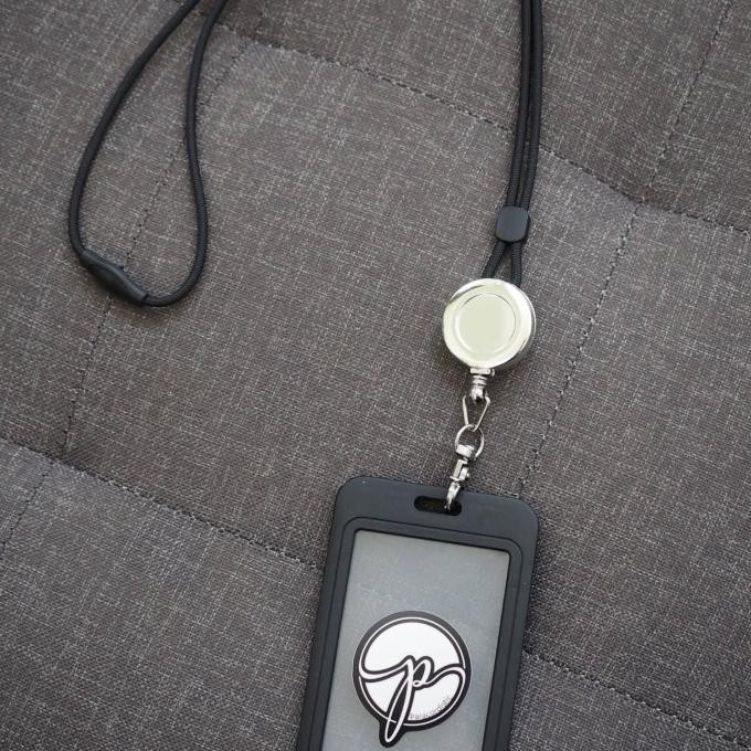 

new !!! Miniyo lanyard retractable yoyo id card 2sisi cardholder Paracordistic murah