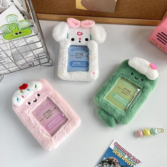 

new !!! Beruangshop Cupcake Photocard Holder PC ID Card Kartu Motif Cupcake Fluffy PC Holder Photocard Gantungan Card murah