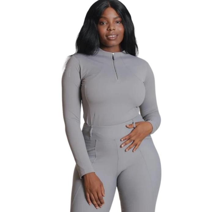 Premium Maximilian Equestrian Long Sleeve Base Layer Grey Original