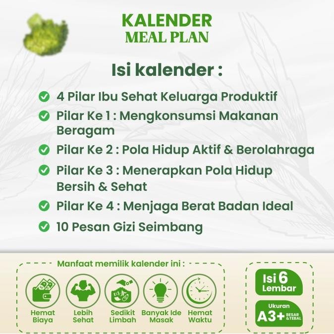 

new !!! KALENDER MEAL PLAN || KALENDER MULTIFUNGSI murah