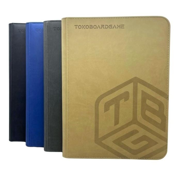 

new !!! Premium 9 Pocket PU Leather Binder Zipper Card Album - TBG - TokoBoardGame murah