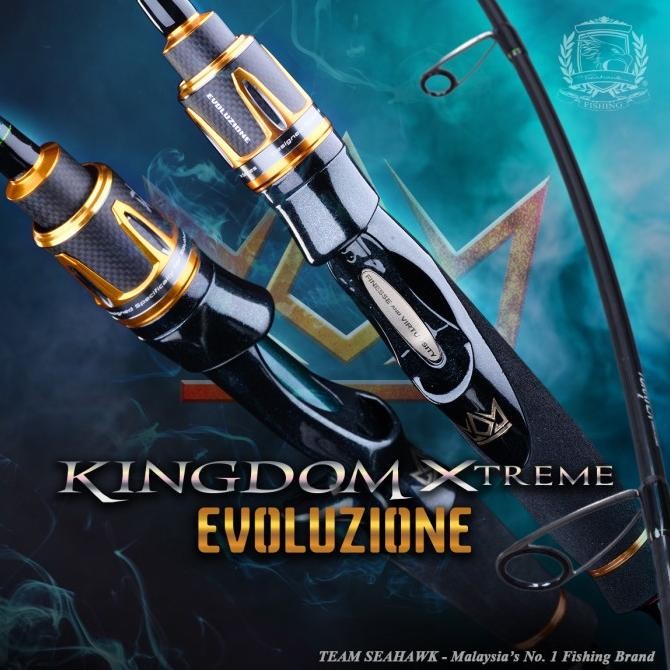 Joran pancing Sehawak Kingdom Evoluzione Casting dan spinning