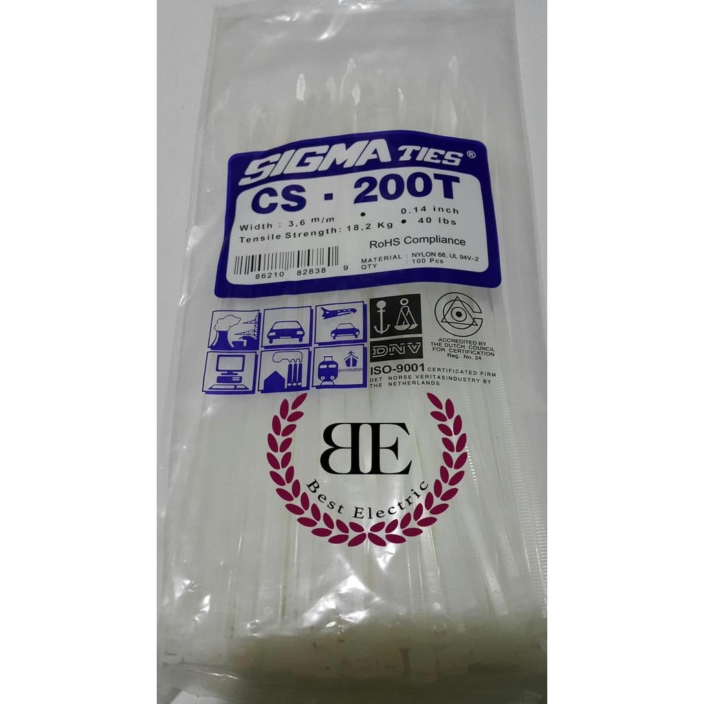 

new !!! Kabel Ties / Kabel Tis / Cable Tie CS 200 T PUTIH 20 cm SIGMA CS200T murah