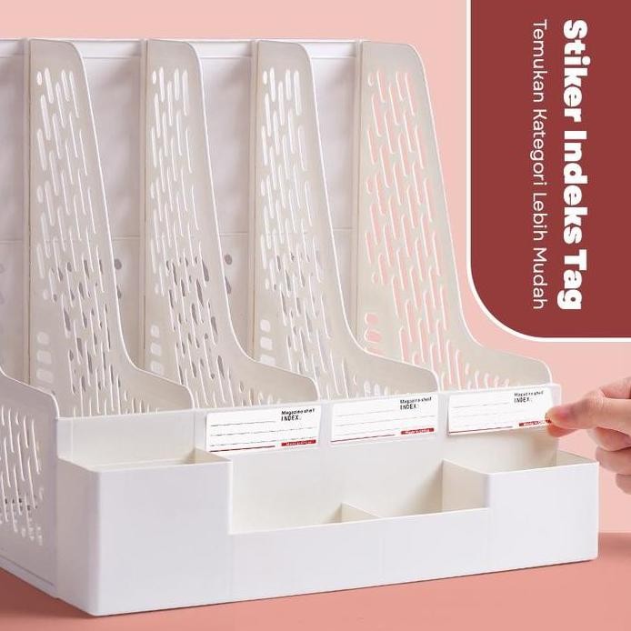 new  [READY] Aimilo Rak Buku Rak Penyimpanan desktop organizer file organizer Box File Rak pena/ Org