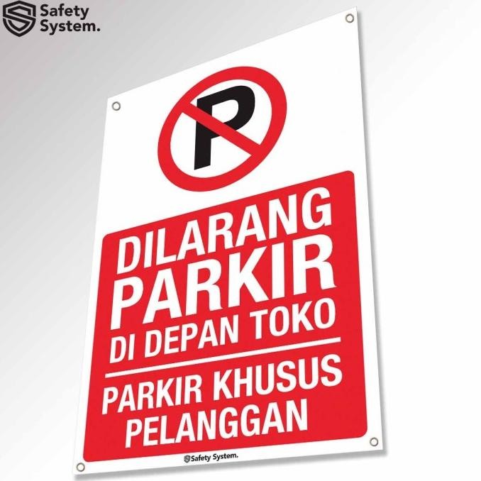 ready  Spanduk Banner Kendaraan Dilarang Parkir Depan Toko Khusus Pelanggan murah