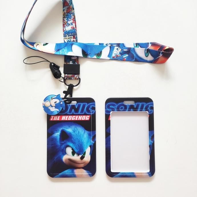 

new !!! ID Card Holder Name Tag Lanyard / Kalung Kartu Sonic The Hedgehog murah