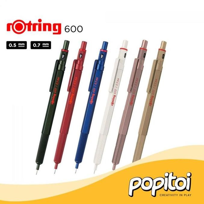 

TERLARIS - ROtring 600 Series Mechanical Pencil 0.5 0.7 mm pensil mekanik cetek