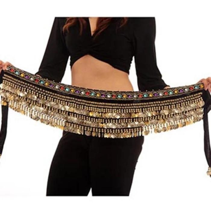 Belly Dance Selendang Belly Dance Aksesoris Belly Dance  Multi-Purpose Belly Dance Dress With Gold R