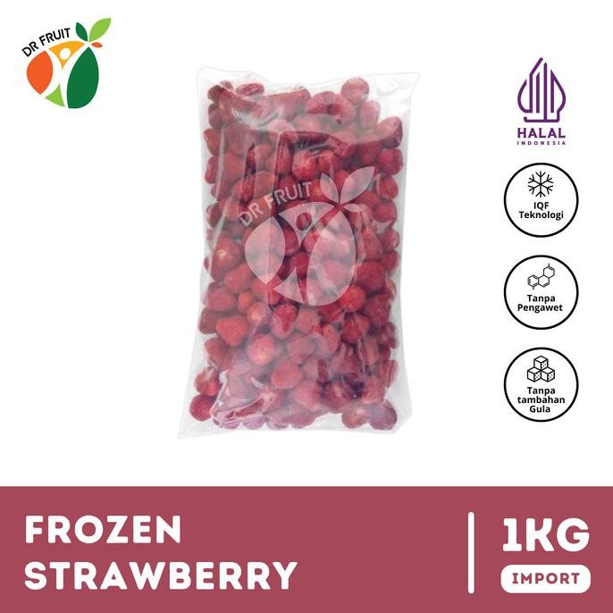 

Diskon! Buah Strawberry Beku | Frozen Strawberry (IQF) | 1 KG