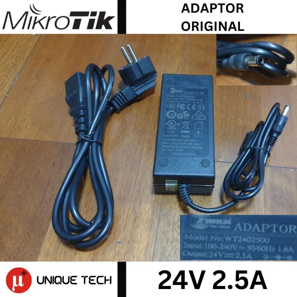 POWER ADAPTOR MIKROTIK 24V 0.38A 0.8A 1.2A 2.5A ORIGINAL DC 5.5MM 24 V DIFUSSER MICROMIST