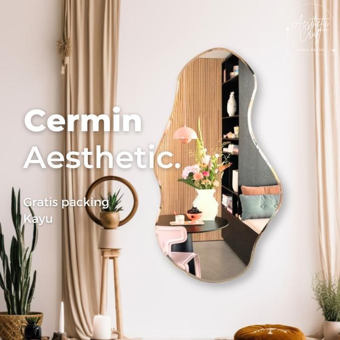 Cermin Aesthetic dinding / kaca aesthetic cermin / cermin aesthetic