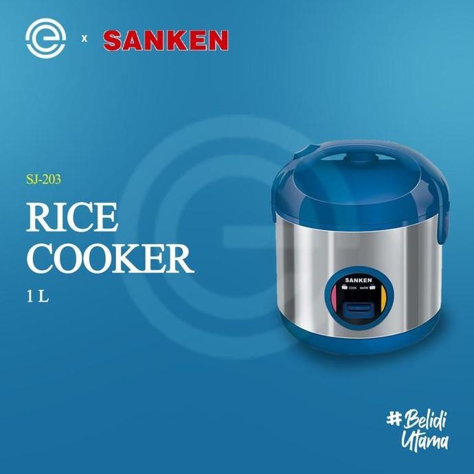 sanken rice cooker stainless 1 liter sj-203
