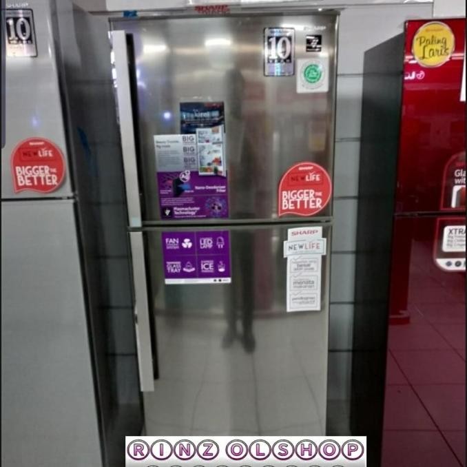kulkas sharp sj-450gp sd inverter 2 pintu plasma sj 450 gp sd