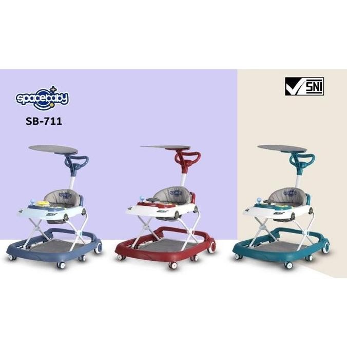 Terlaris Baby Walker 3 In 1 Push Walker Spacebaby Sb 711/Apolo Anak Murah/Apolo Bayi/Kado Lahiran/Ka