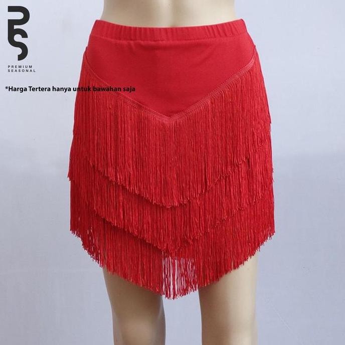 ROK RUMBAI V - CELANA ROK RUMBAI MOTIF V TINGKAT 3 PANJANG VARIASI