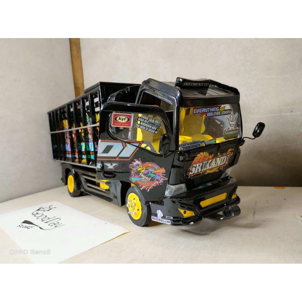 COD miniatur truk oleng manin, trek, truck oleng miniatur, truk oleng kayu murah, truk oleng miniatu