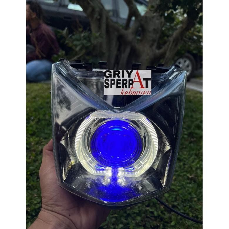 READY STOK REFLEKTOR LAMPU DEPAN BEAT FI 2012-2014 BILED LED Siap kirim