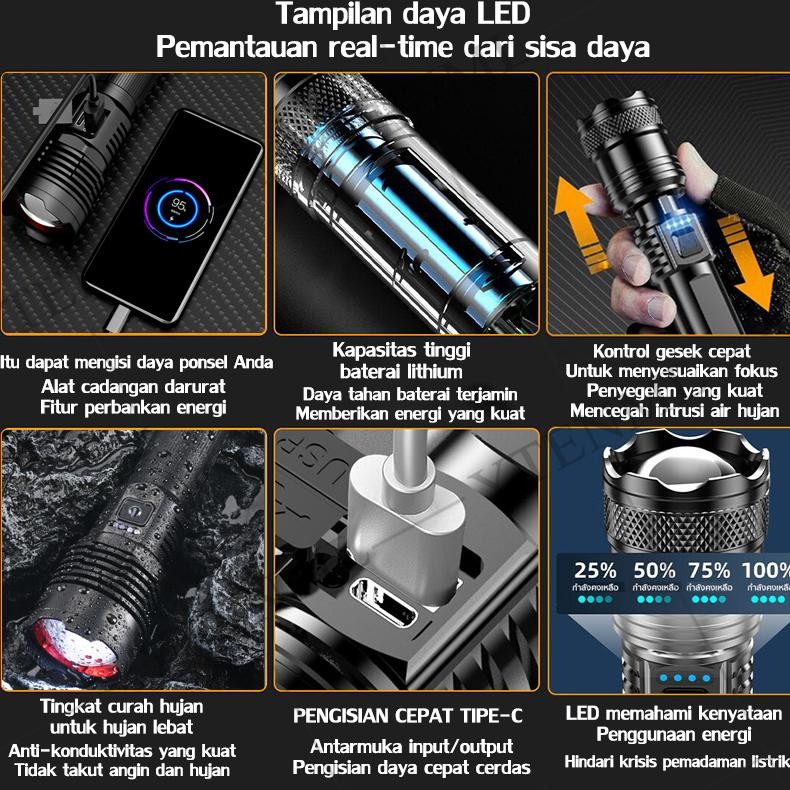 Yang paling terang di seluruh jaringan senter kepala tahan lama 99 jam Sangat terang senter kepala j