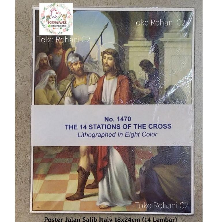 Sa-324 Poster Jalan Salib Italy 18X24 (Isi 14Lbr) - Poster Jalan Salib Viral