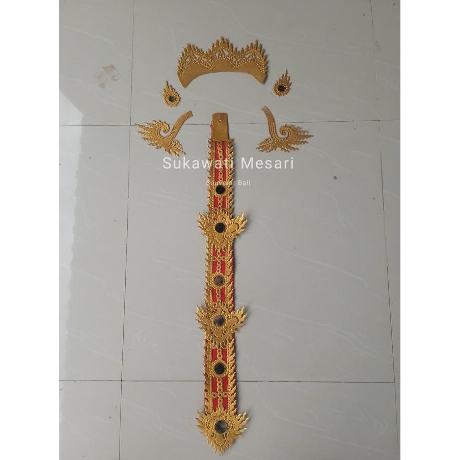 """] 1 Set Lidah Rangda Ukir Bahan Solex Prada Cair Atribut Rangda Leak Seram Kerajinan Bali