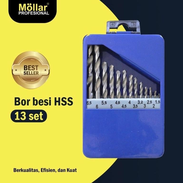 Tre-57 Mata Bor Besi Set Mollar / Mata Bor Kayu Set Mollar / Mata Bor Set 13Pcs Mollar / Mata Bor Se