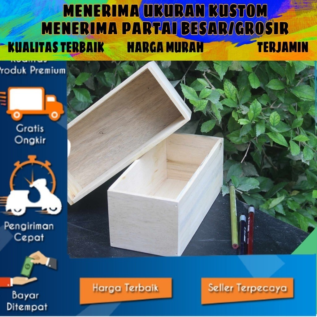 

Kotak Kayu Organizer Wadah Mainan Anak Latihan Lukis Kotak Murah Pakan