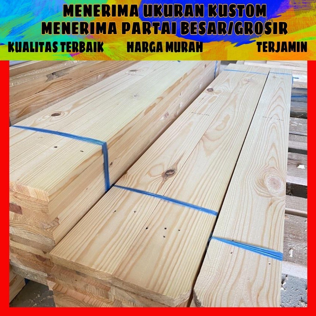 Papan jati belanda german 120x10 sudah serut halus stik kayu jati belanda stik kayu kotak kayu papan