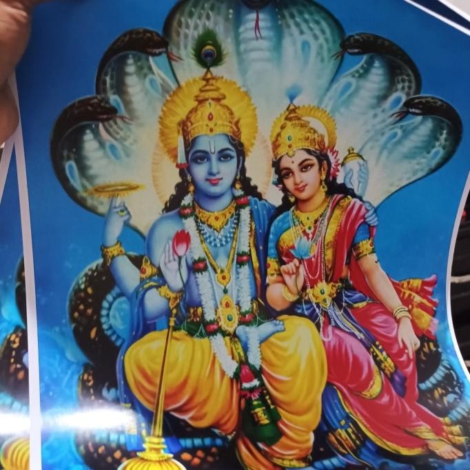 paling diminati] poster kertas A3 Sri Wisnu Laksmi Dewi Laksmi Narayana