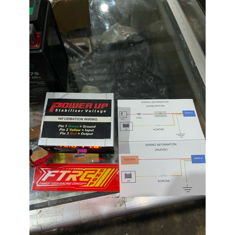 Power up aki motor adjustable bergaransi