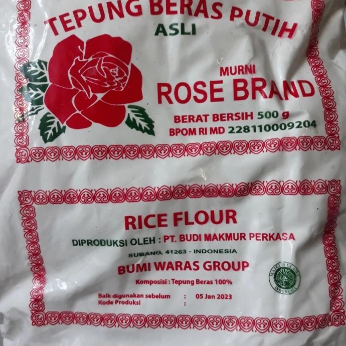 

Terlaris Tepung Beras Putih Rosebrand 500 Gram