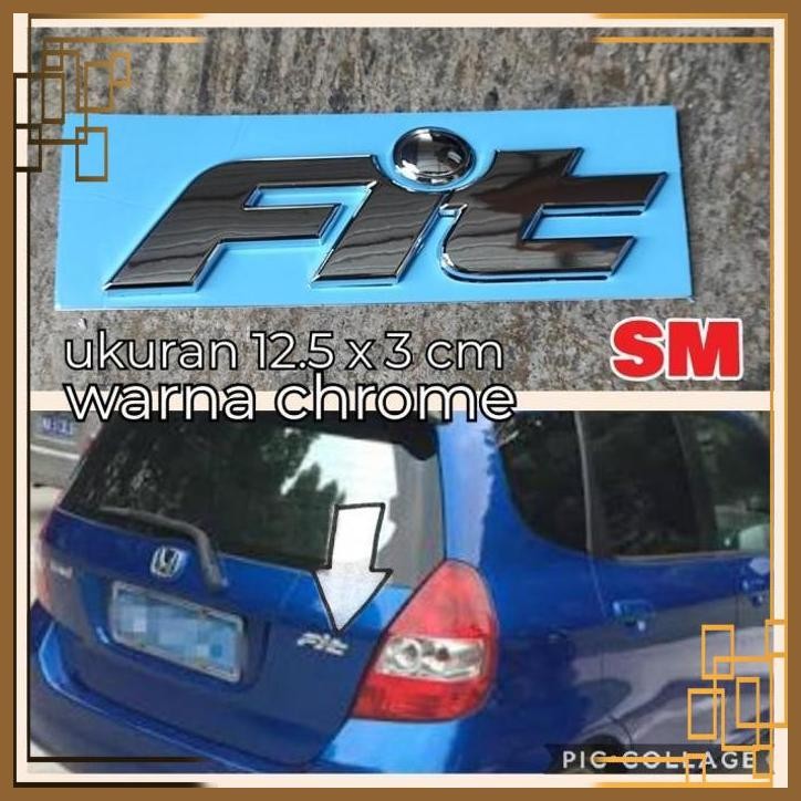 [LBR] EMBKEM TULISAN FIT HONDA JAZZ GD3 VERSI JDM