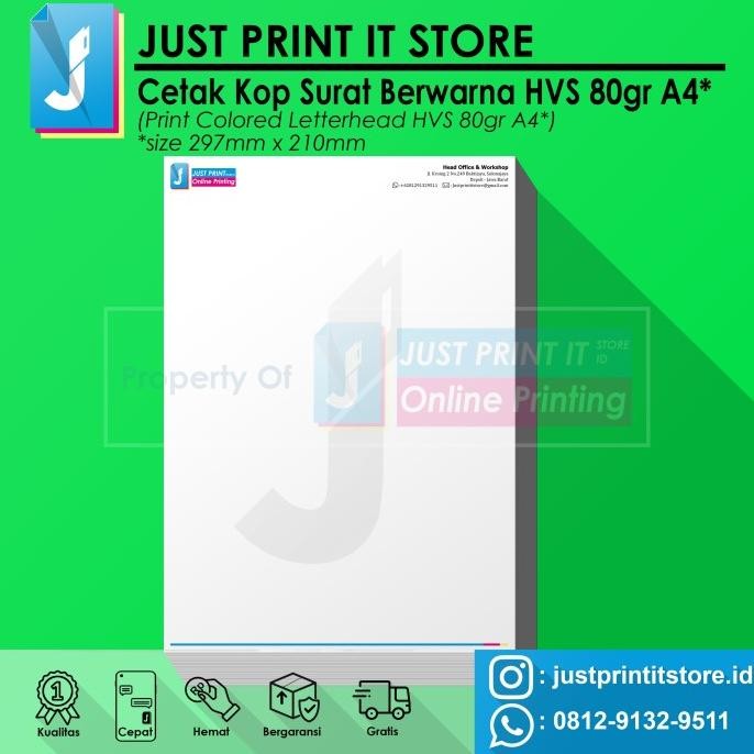 

TERLARIS - Print / Cetak Kop Surat Berwarna HVS 80gr A4