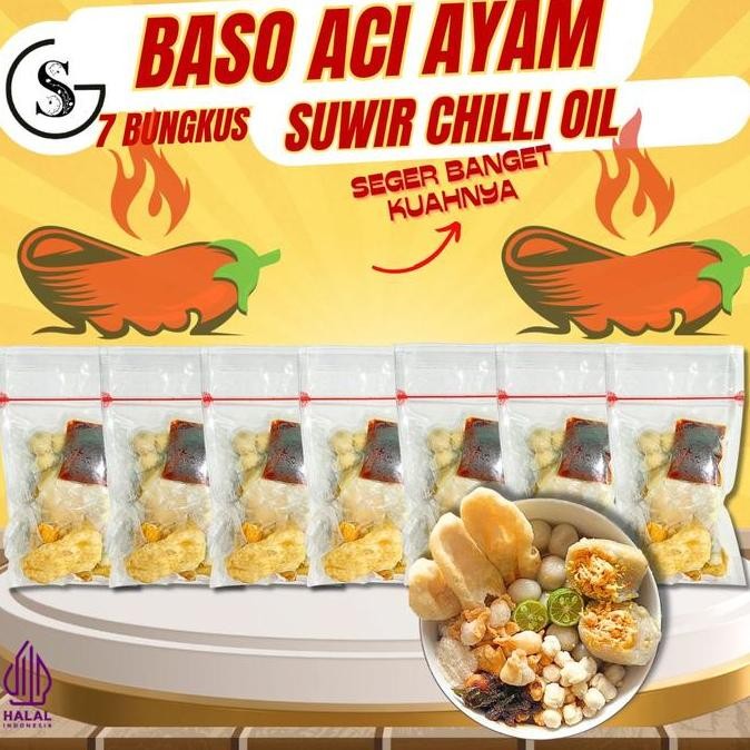 

Terbaru [CHILLI OIL] 7 BUNGKUS BASO ACI AYAM CHILLI OIL PEDAS FOOD KALDU HOTPOT INSTAN Sambal Seblak Kuah