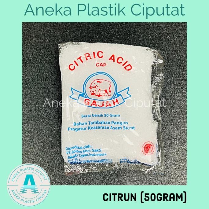 

Terbaru Citrun / Citric Acid cap Gajah 50gr