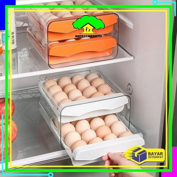 

Terlaris Mi-C410 Tempat Telur 2 Tingkat Egg Storage Box Organizer - Rak Telur 2 Susun Kotak Telur - Box Penyimpanan Telor Rak Serbaguna