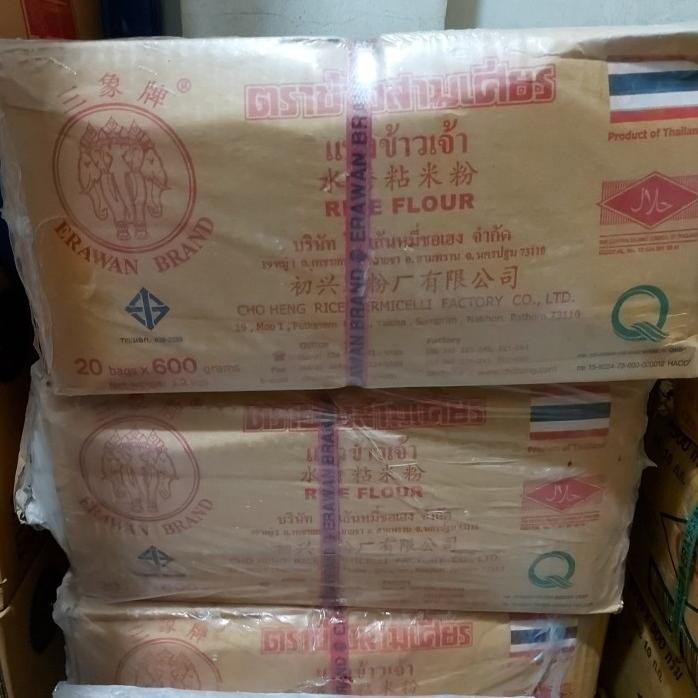 

Terlaris Tepung Beras Thailand Erawan 600 Gram 1 Karton (20 Bungkus)