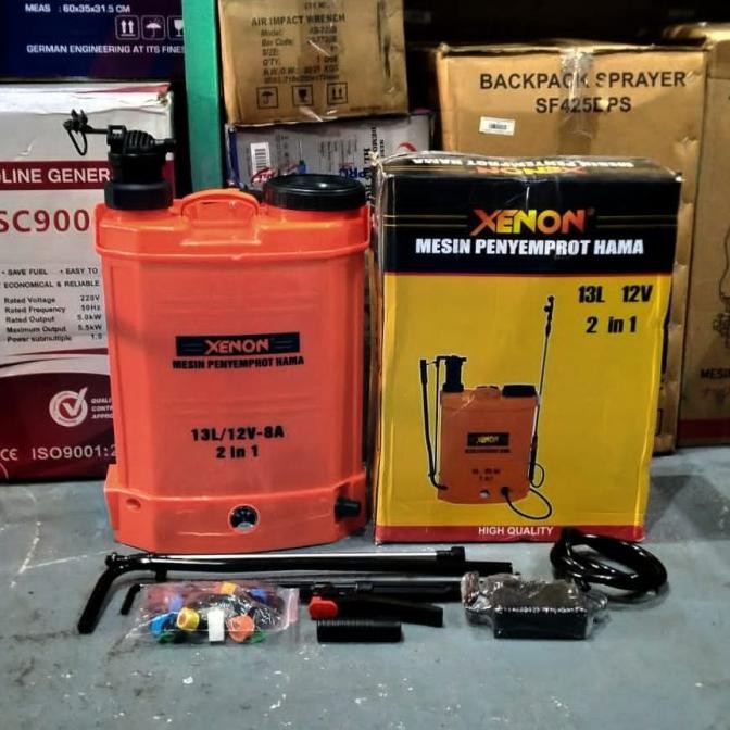 Sprayer Knapsack Xenon 13 Liter Elektrik Manual 2 In 1 Alat Semprotan New Stok