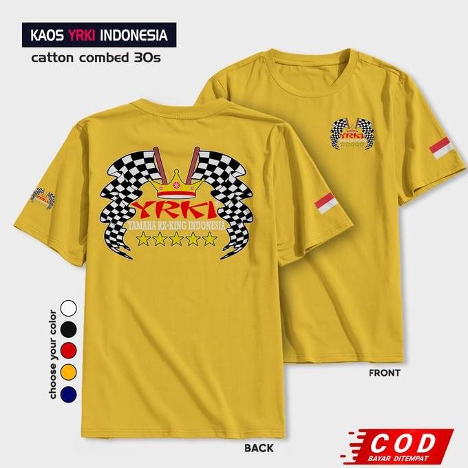 baru  KAOS DISTRO LENGAN PENDEK YRKI YAMAHA RX KING INDONESIA | KAOS OBLONG KEREN RX KING LENGAN PEN