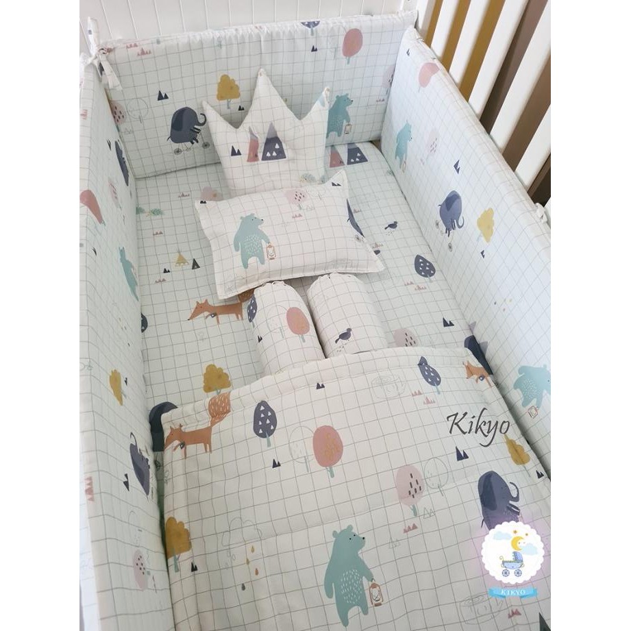 Bumper set busa box bayi katun jepang / bumper box bayi / bumper bayi