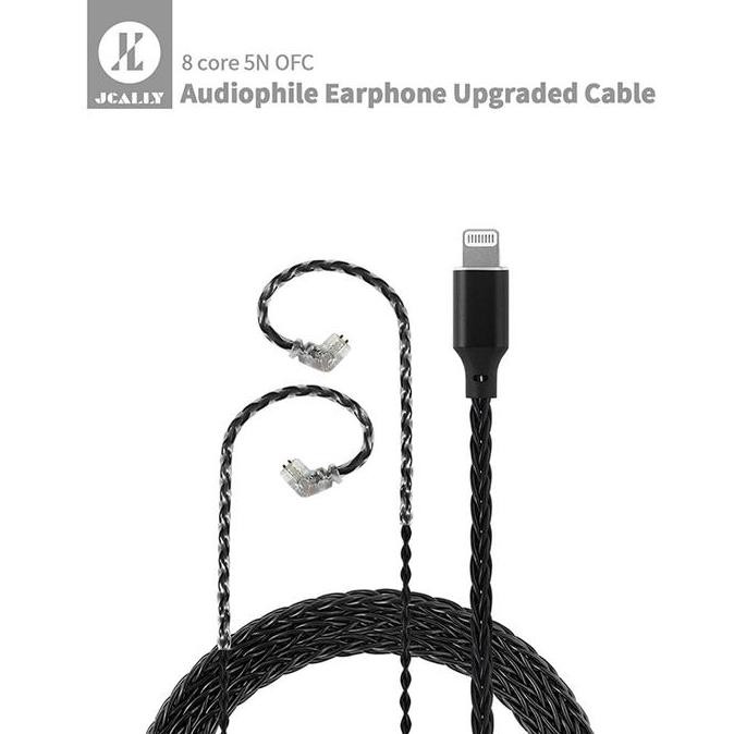 Murah Jcally Lt8 Mfi Kabel Kz Jack Lightning With Microphone Ios 5N Ofc Upgrade Wire 8 Strands Mfi C