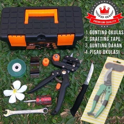 Grafting Tool Set Lengkap Gunting Dahan Pisau Okulasi Fullset Original New Stok