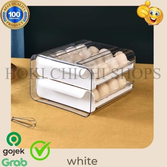 

Terlaris Egg Storage Rak Container Kotak Box Tempat Penyimpanan Telur Telor Cc