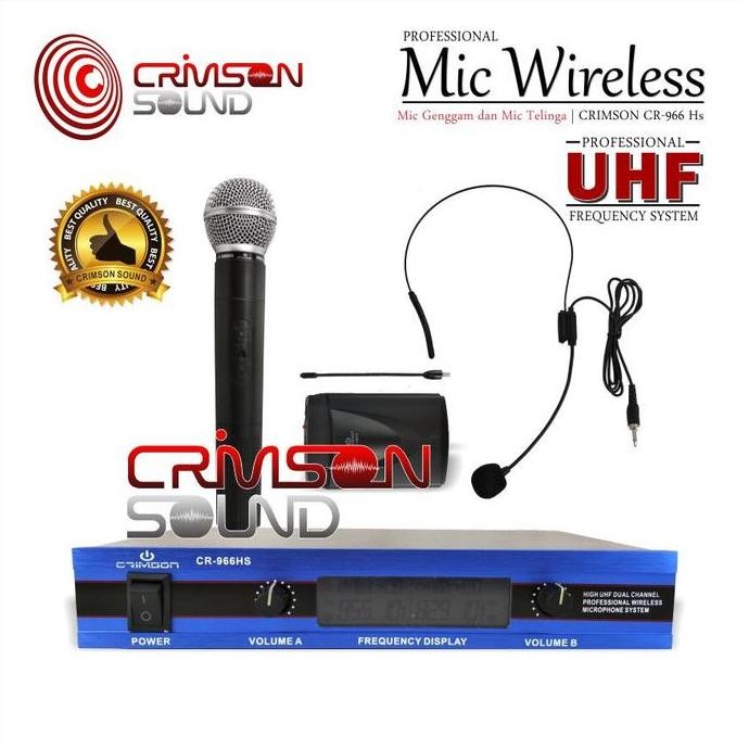 Grosir Mic Wireless Crimson Cr-966Hs Dan Mic Telinga