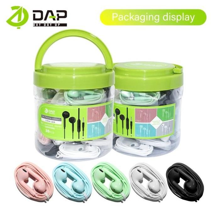 Grosir Dap Dh-F4N/Dh-F4 Macaroon Headset (1 Toples Isi 30Pcs) Handsfree Super Bass