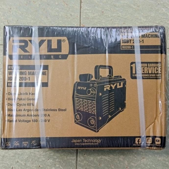Mesin Travo Las 1800 Watt Ryu/Welding Inverter Rii200-1 Ryu Trafo Las New Stok