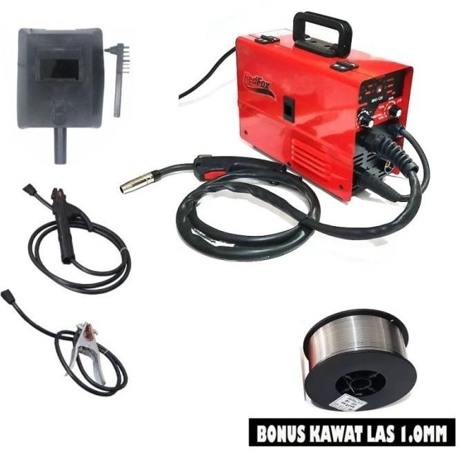 Mesin Las / Travo Las Listrik Redfox Mig120 / Mesin Las Mig Gasless New Stok