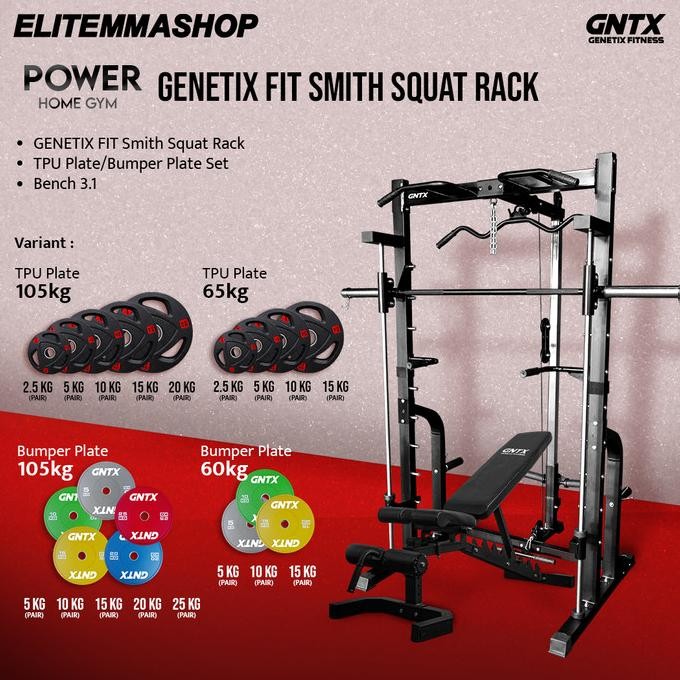 Promo Paket Ultimate Home Gym Genetix Fit Smith Rack, Paket Gym, Power Rack