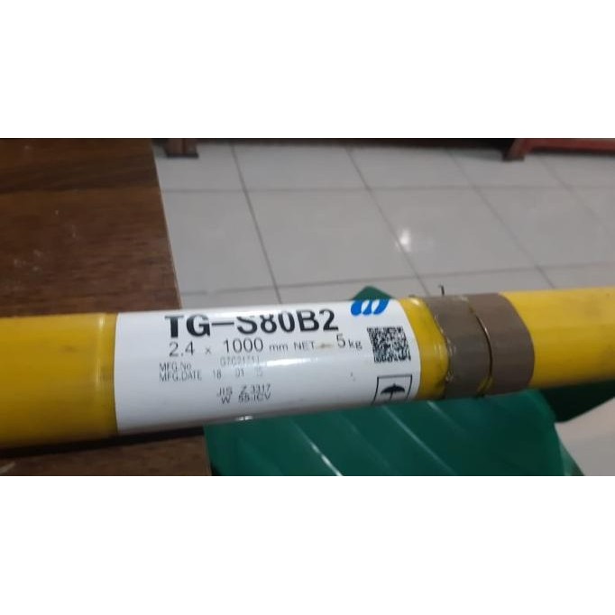 Kawat Las Kobelco Tg-S80B2 (Aws Er80S-B2) 2.4Mm New Stok
