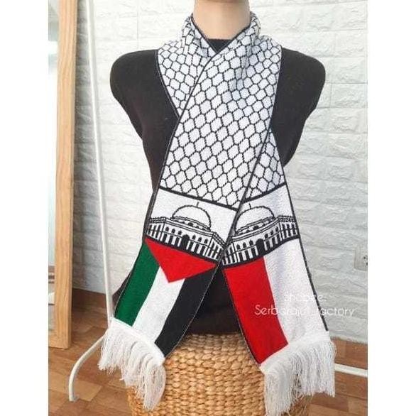 Syal Rajut Palestina / Syal Rajut komputer / Syal Palestine / Bandana Palestina